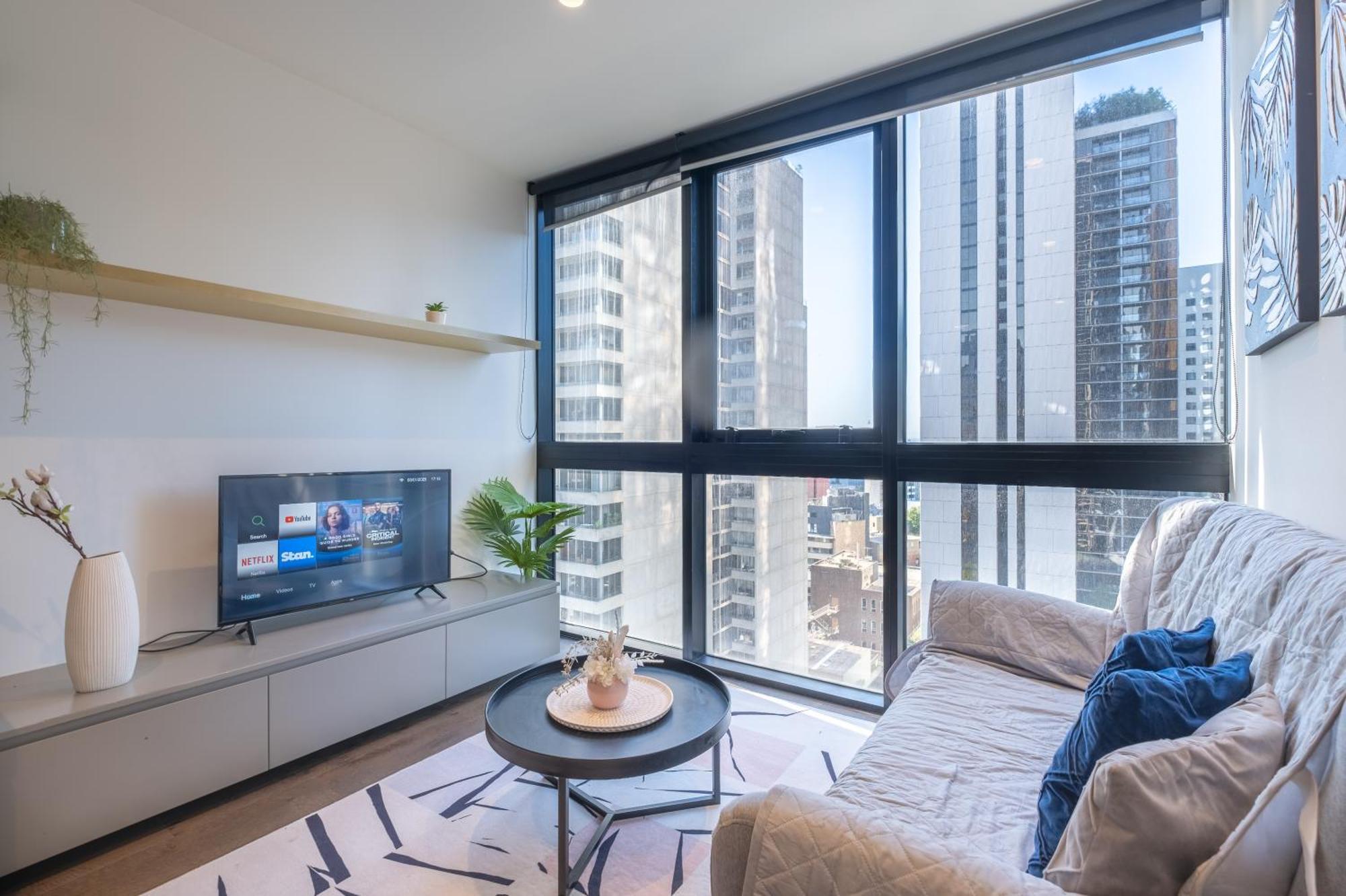 Relaxed 1Br1Ba City View Apt Wifi In Cbd Melbourne Buitenkant foto